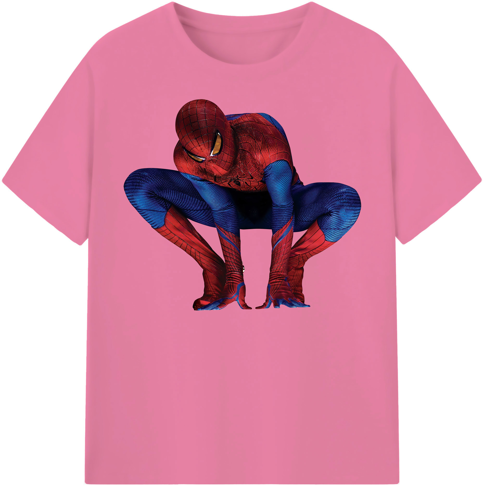 （画像用） Spider Man スパイダーマン 綿100％半袖Tシャツ（フロントプリント）